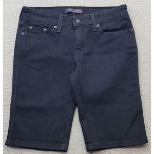 Levi's Jean Shorts Womens 9 Blue Denim Dark Wash Black Tab 5-Pocket Design